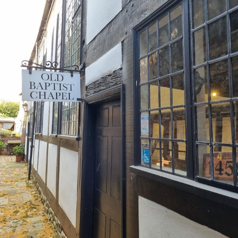 Old Baptist Chapel, Tewkesbury dates back to 17th C.